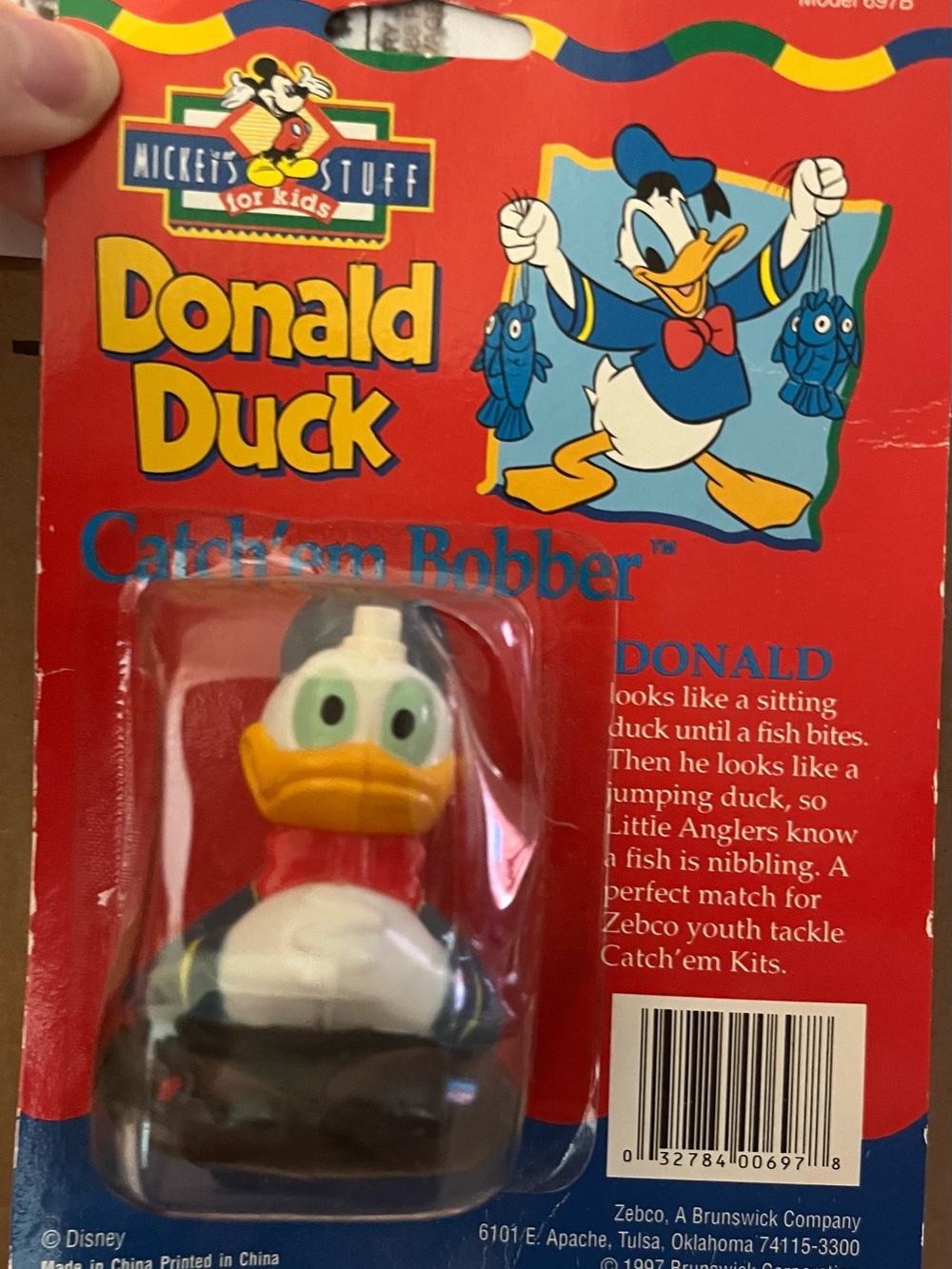 Vintage Mickey's Stuff for Kids Disney Donald Duck Catch’em Bobber 3in 1997